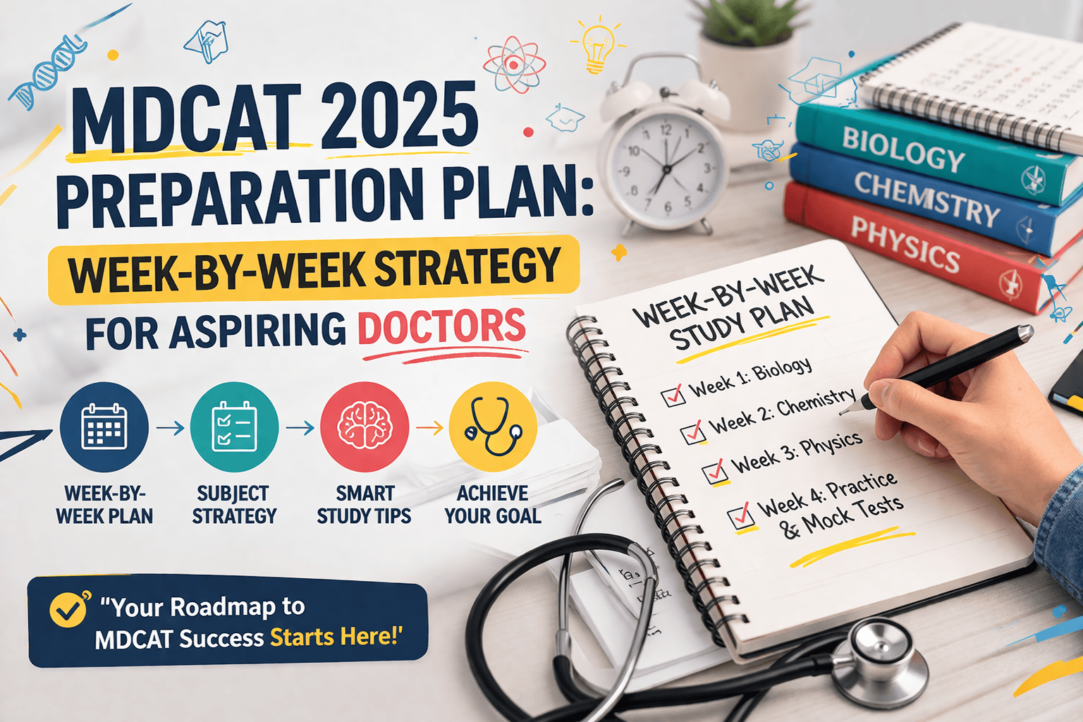 MDCAT 2025 Preparation Plan: Week-by-Week Strategy for Aspiring Doctors